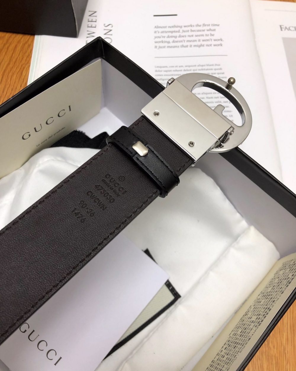 1:1 Replica Gucci GG Marmont Reversible Belt Black, Women Belt