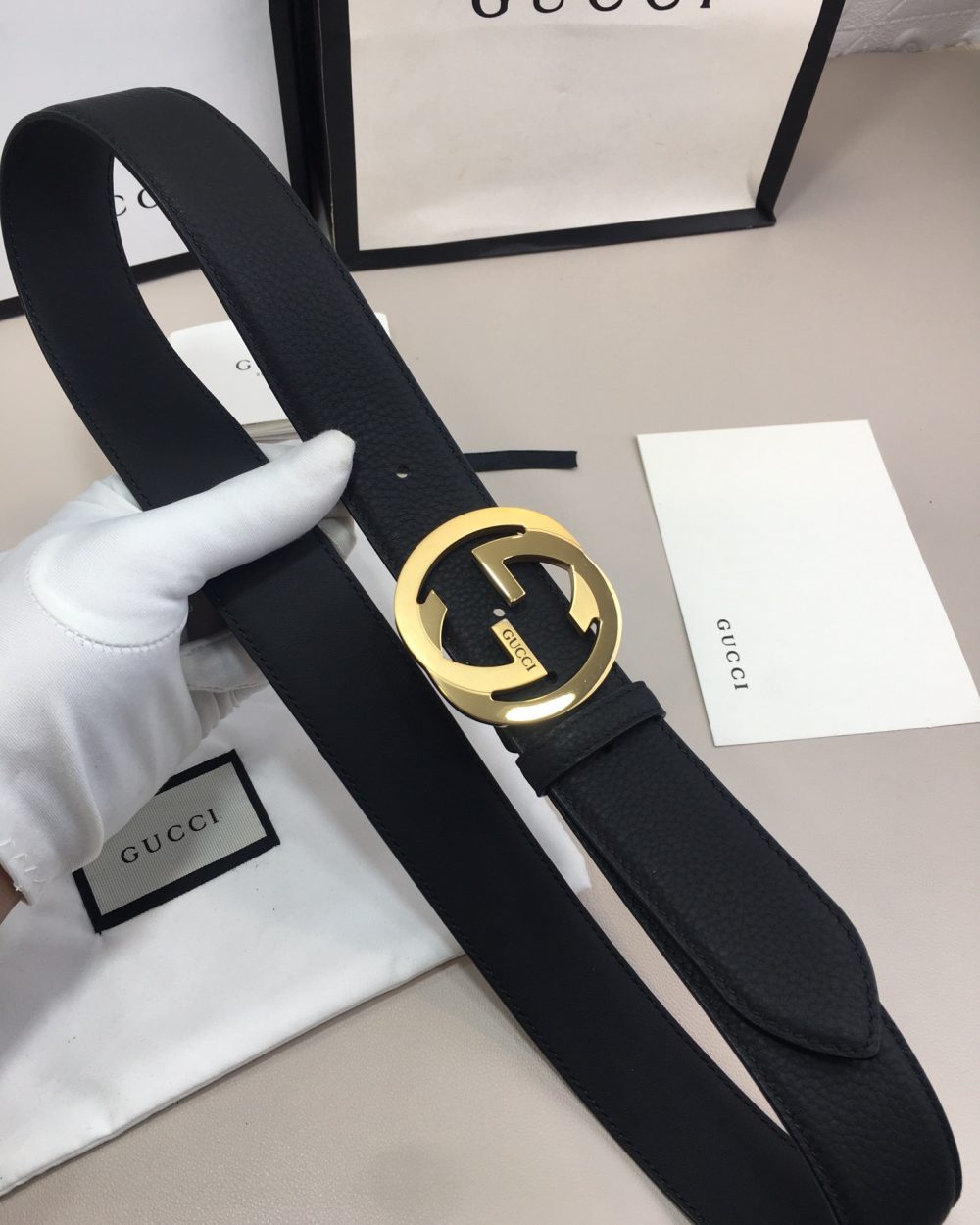 1:1 Replica Gucci GG Marmont Reversible Belt Black, Women Belt