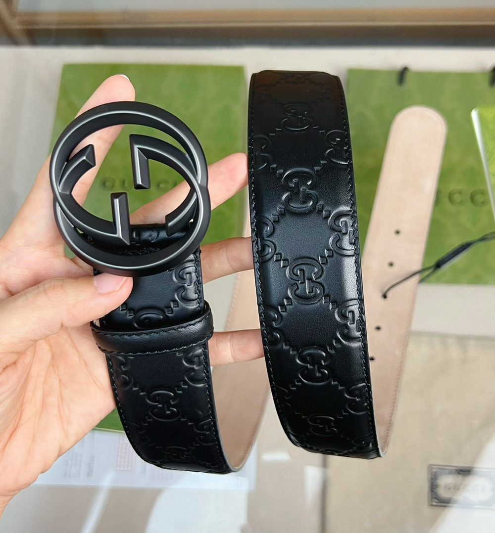 1:1 Replica Gucci GG Marmont Reversible Belt Black, Women Belt