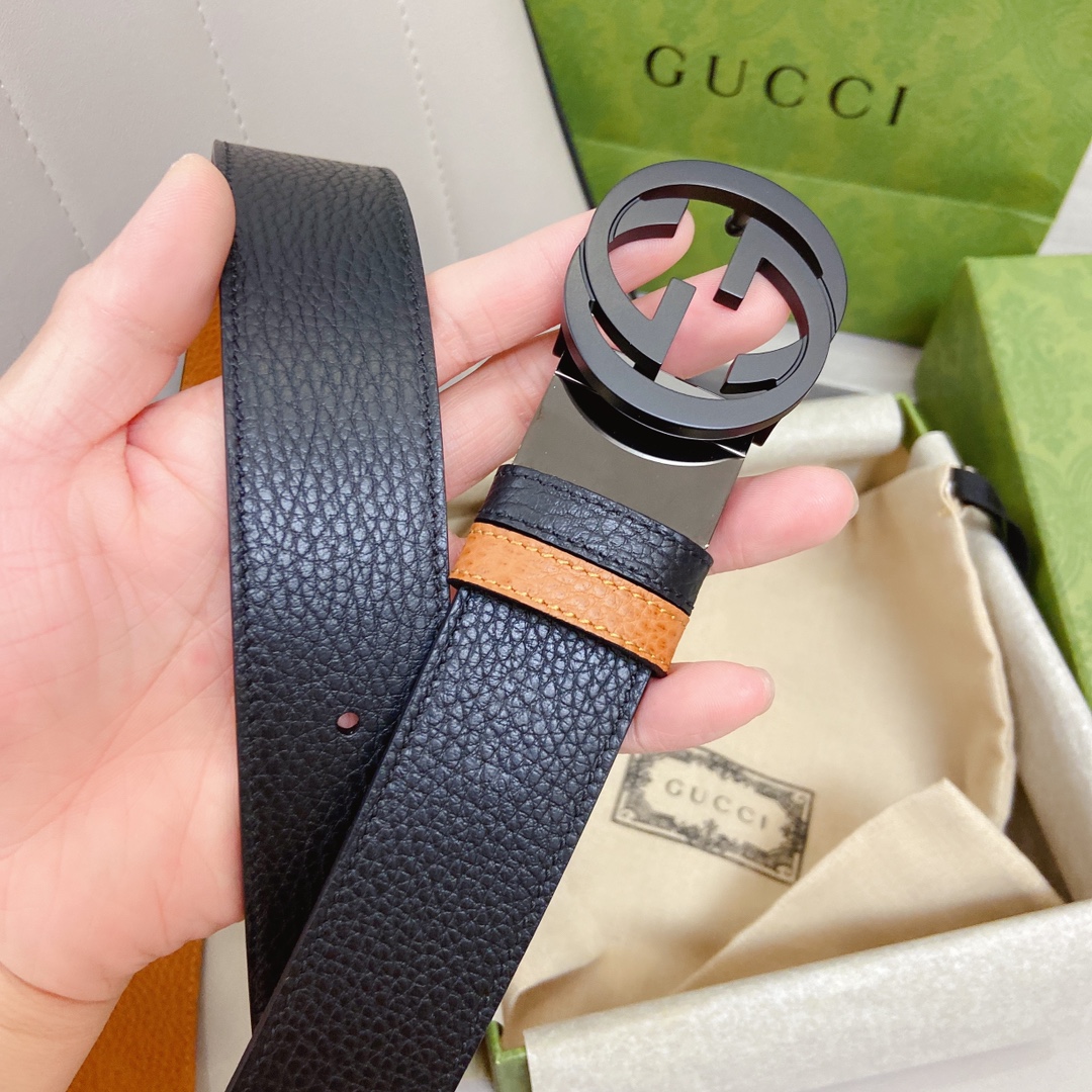 1:1 Replica Gucci GG Marmont Reversible Belt Black, Women Belt - Image 7