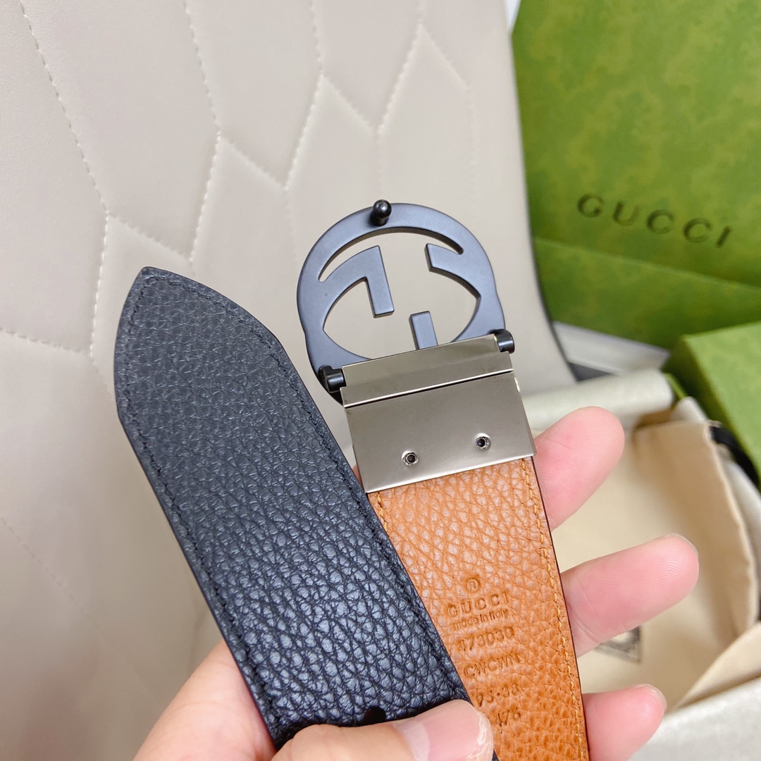 1:1 Replica Gucci GG Marmont Reversible Belt Black, Women Belt - Image 2