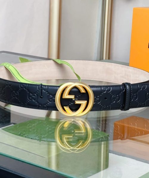 1:1 Replica Gucci GG Marmont Reversible Belt Black, Women Belt