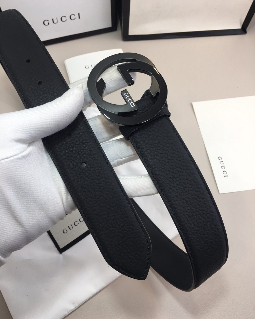 1:1 Replica Gucci GG Marmont Reversible Belt Black, Women Belt