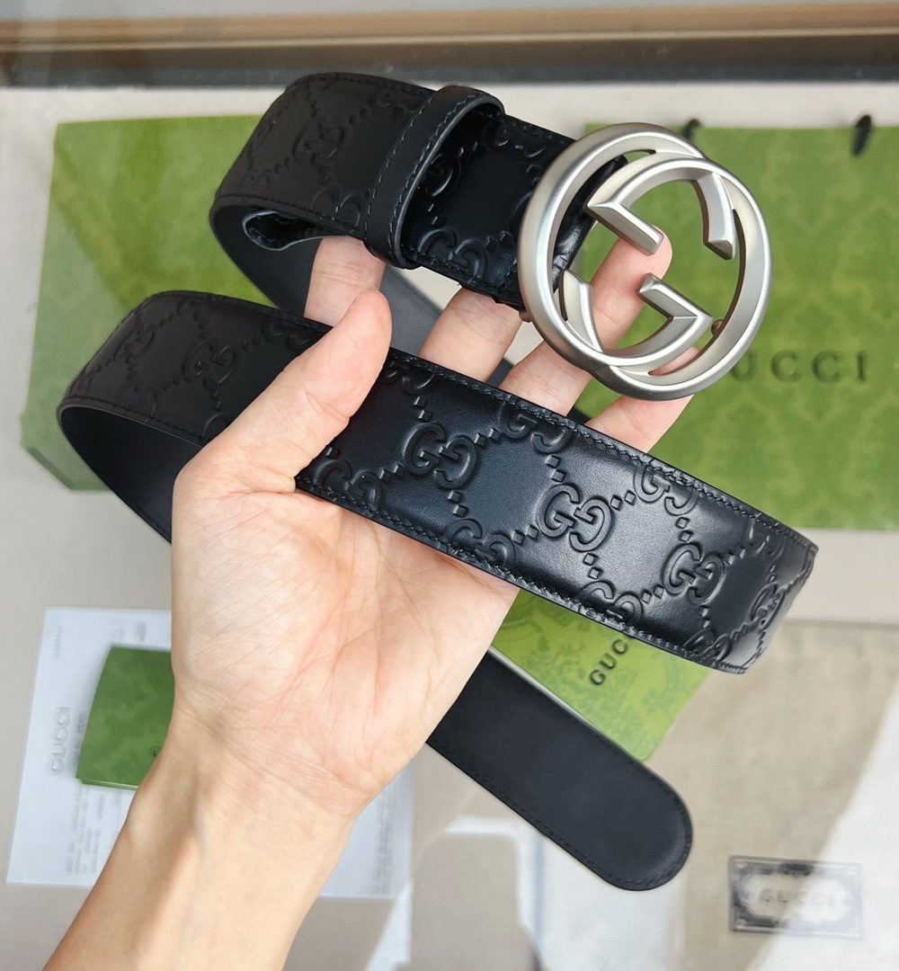1:1 Replica Gucci GG Marmont Reversible Belt Black, Women Belt