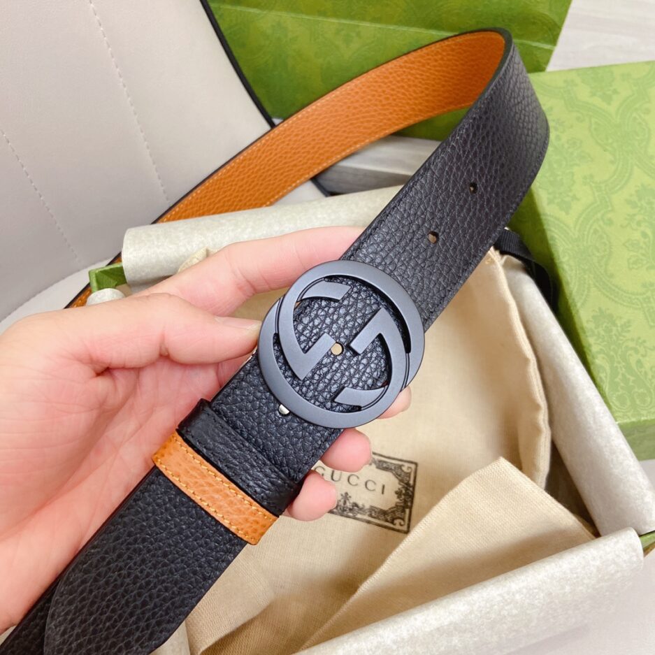 1:1 Replica Gucci GG Marmont Reversible Belt Black, Women Belt - Image 9