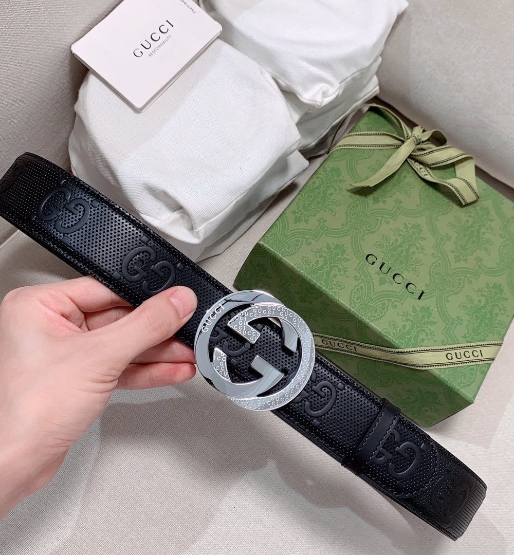 1:1 Replica Gucci GG Marmont Reversible Belt Black, Women Belt