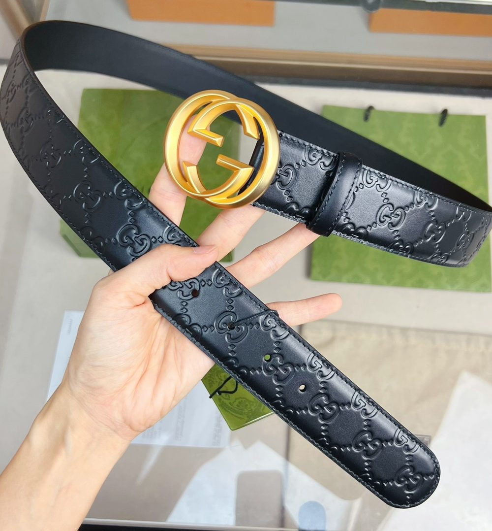 1:1 Replica Gucci GG Marmont Reversible Belt Black, Women Belt