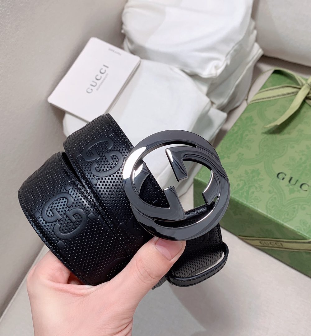 1:1 Replica Gucci GG Marmont Reversible Belt Black, Women Belt