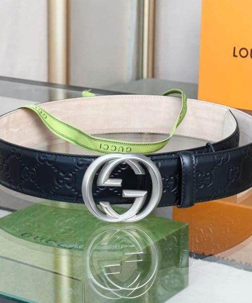 1:1 Replica Gucci GG Marmont Reversible Belt Black, Women Belt