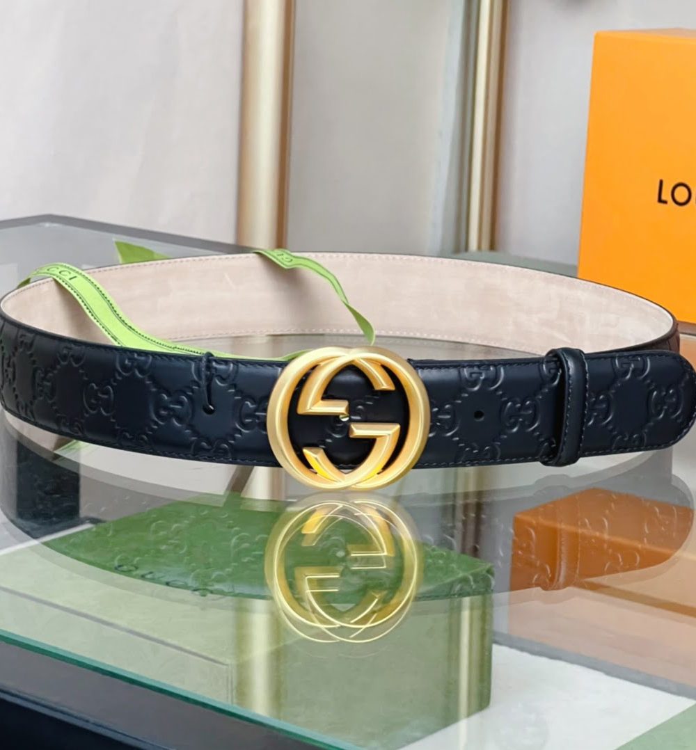 1:1 Replica Gucci GG Marmont Reversible Belt Black, Women Belt