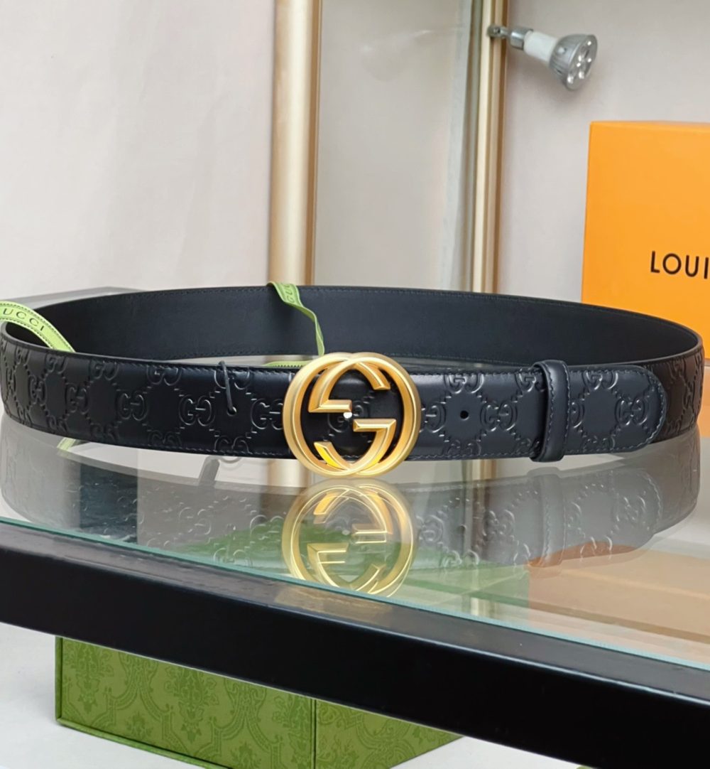1:1 Replica Gucci GG Marmont Reversible Belt Black, Women Belt