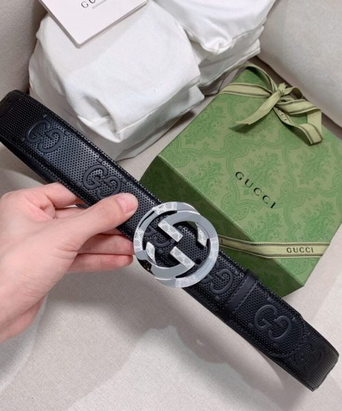 1:1 Replica Gucci GG Marmont Reversible Belt Black, Women Belt