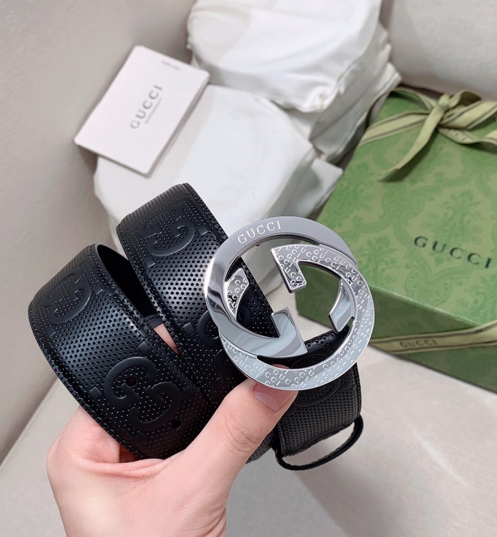 1:1 Replica Gucci GG Marmont Reversible Belt Black, Women Belt