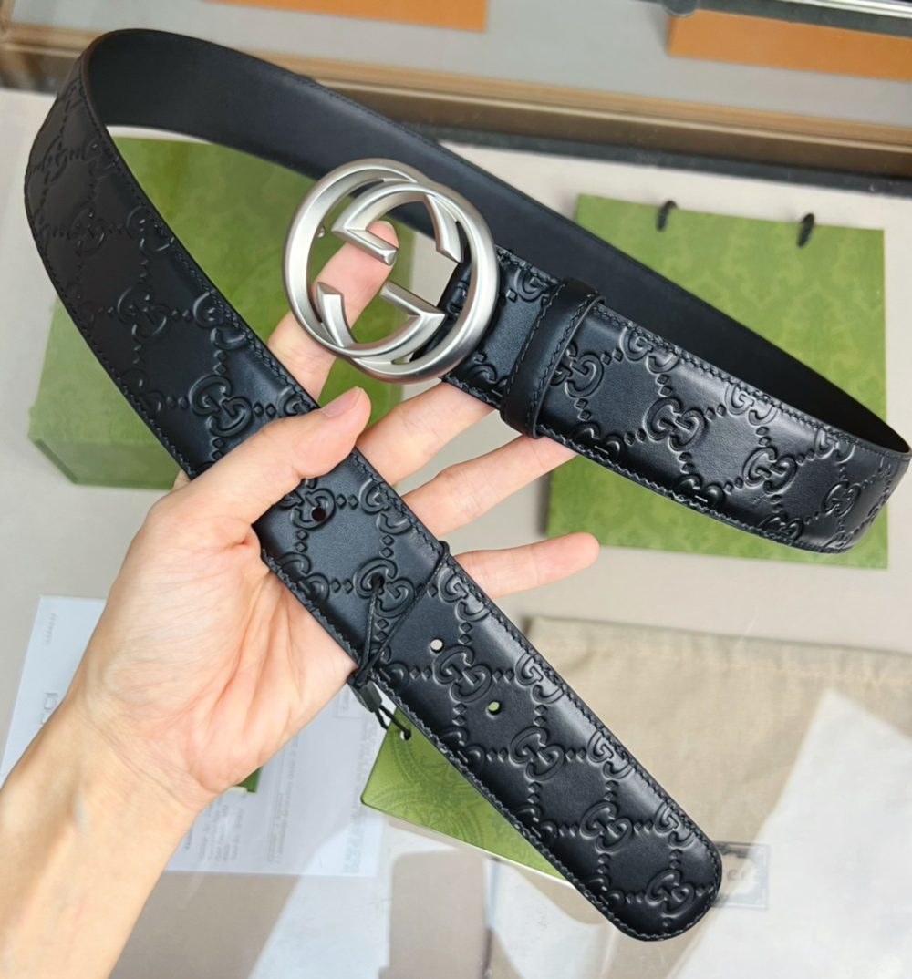 1:1 Replica Gucci GG Marmont Reversible Belt Black, Women Belt