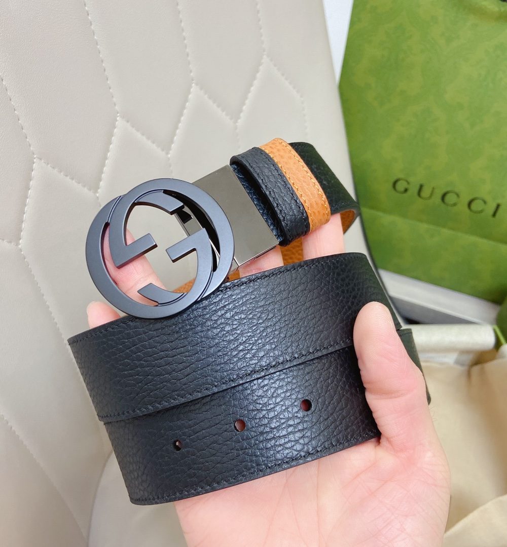 1:1 Replica Gucci GG Marmont Reversible Belt Black, Women Belt