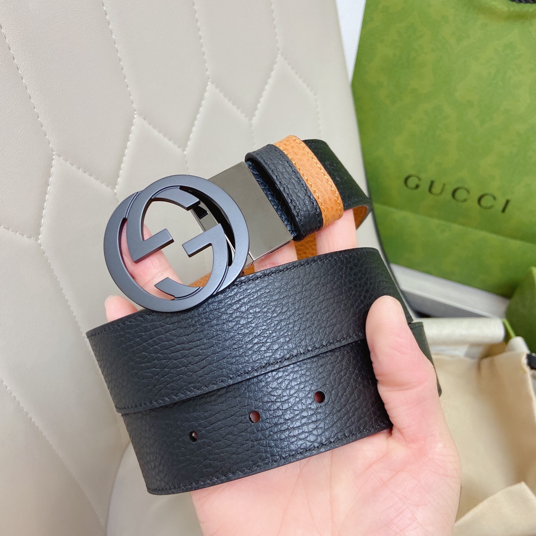 1:1 Replica Gucci GG Marmont Reversible Belt Black, Women Belt - Image 3