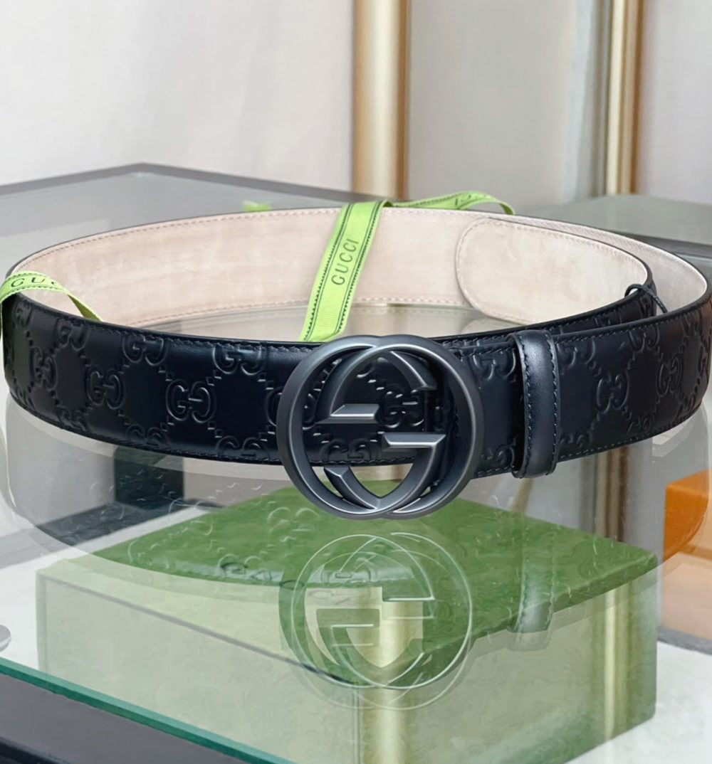 1:1 Replica Gucci GG Marmont Reversible Belt Black, Women Belt