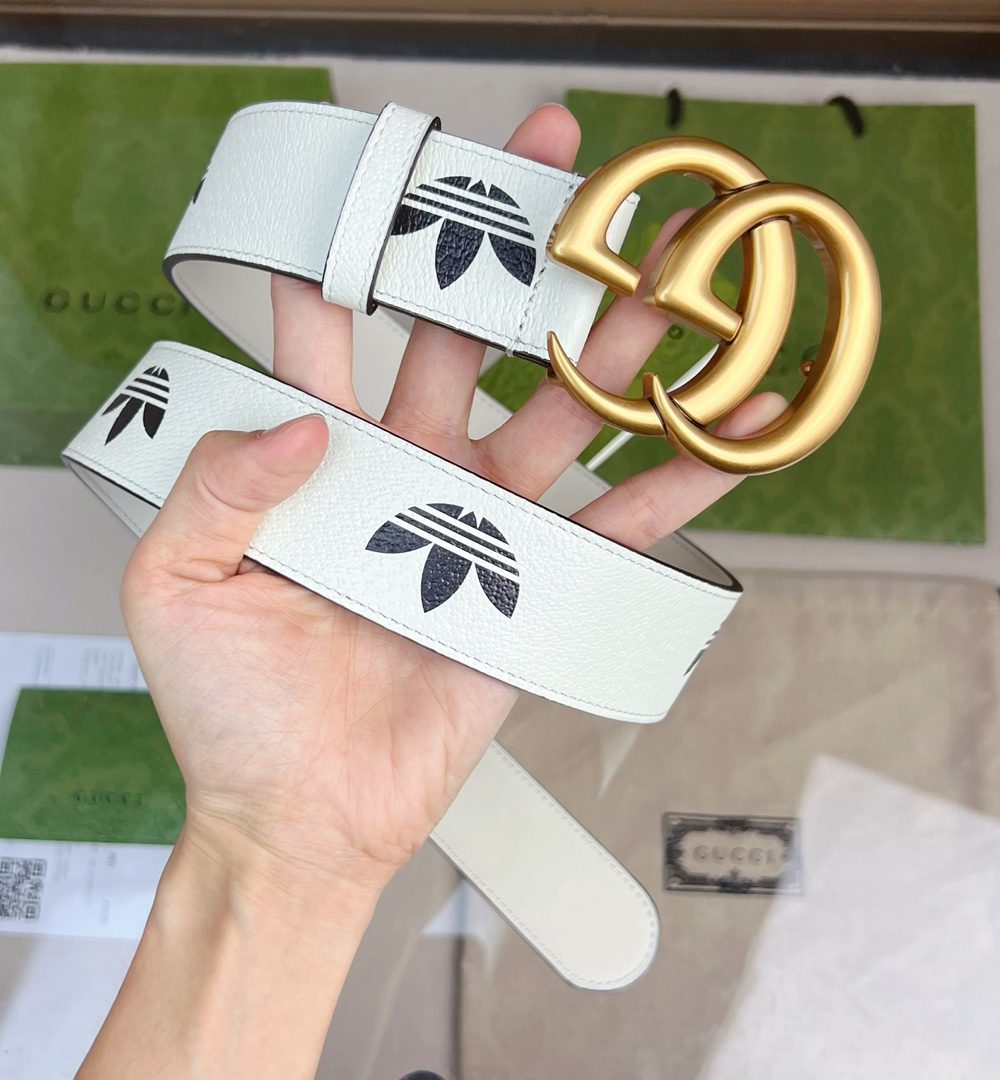 1:1 Replica Gucci GG Marmont Reversible Belt White, Women Belt