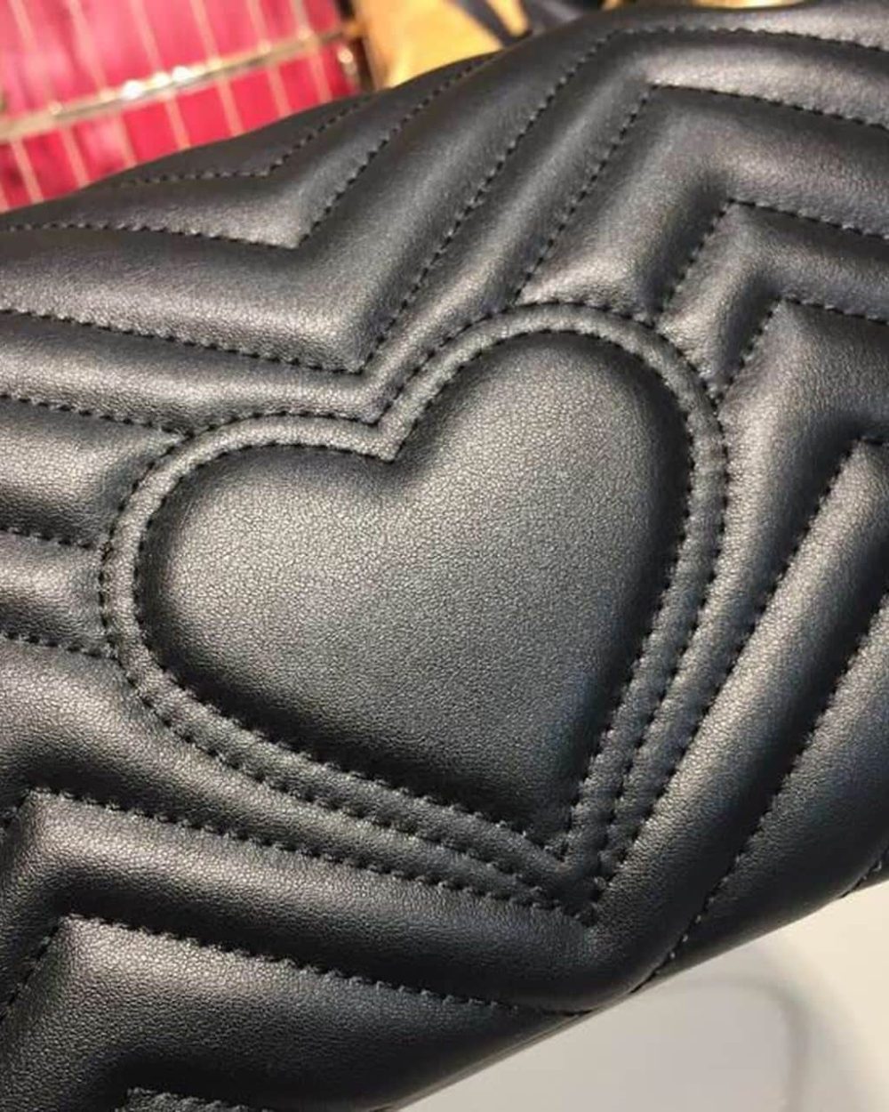 1:1 Replica Gucci GG Marmont Small Matelassé Shoulder Bag Black For Women 10in/25cm 443497 DTDIT 1000