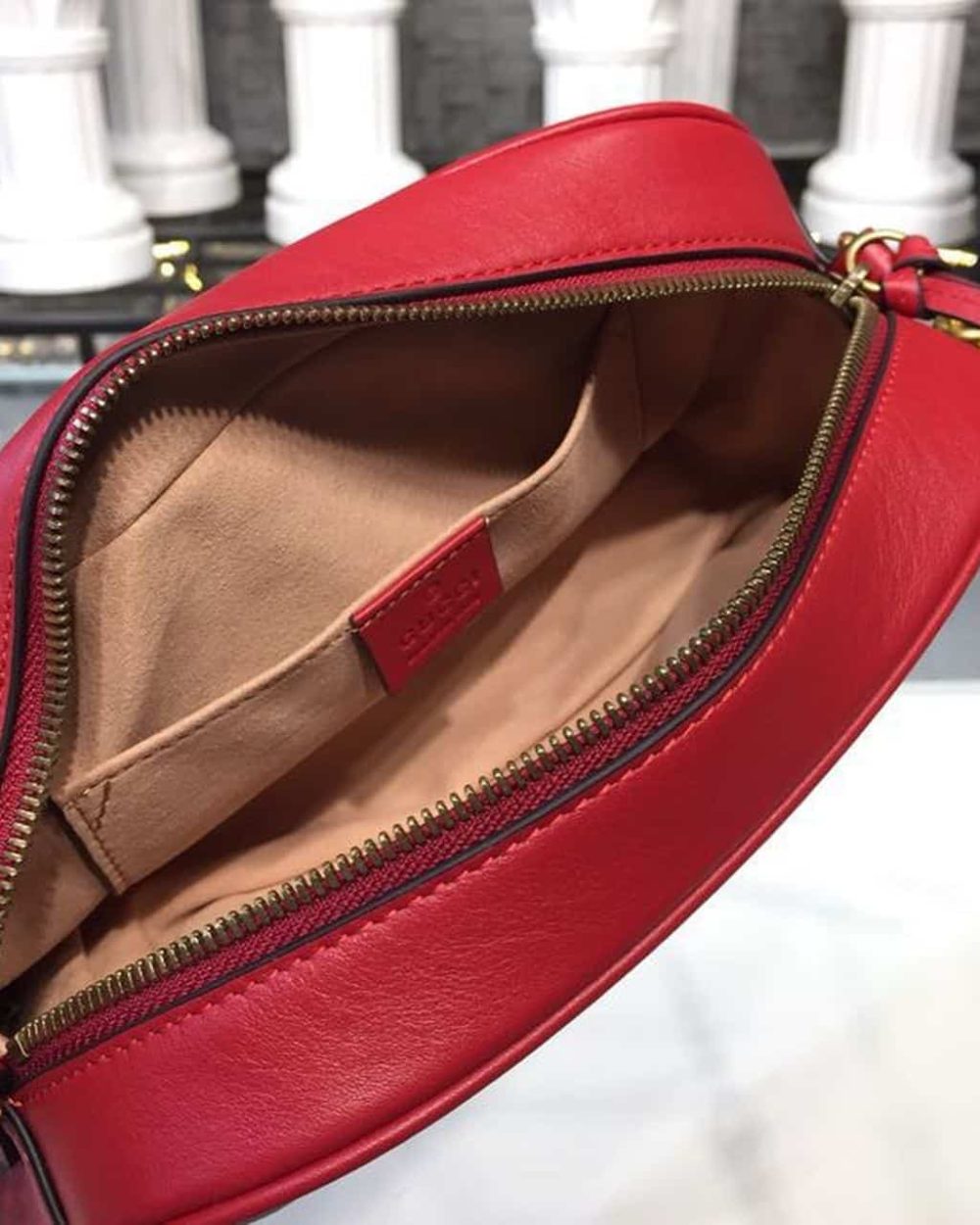 1:1 Replica Gucci GG Marmont Small Matelassé Shoulder Bag Hibiscus Red Matelassé Chevron For Women 9.5in/24cm GG 447632 DTD1T 6433