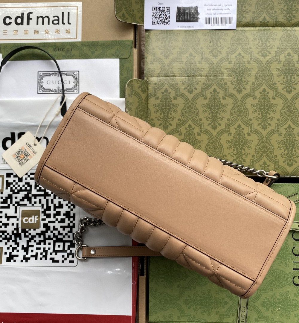 1:1 Replica Gucci GG Marmont Small Tote Bag Brown For Women 10.2in/26.5cm GG