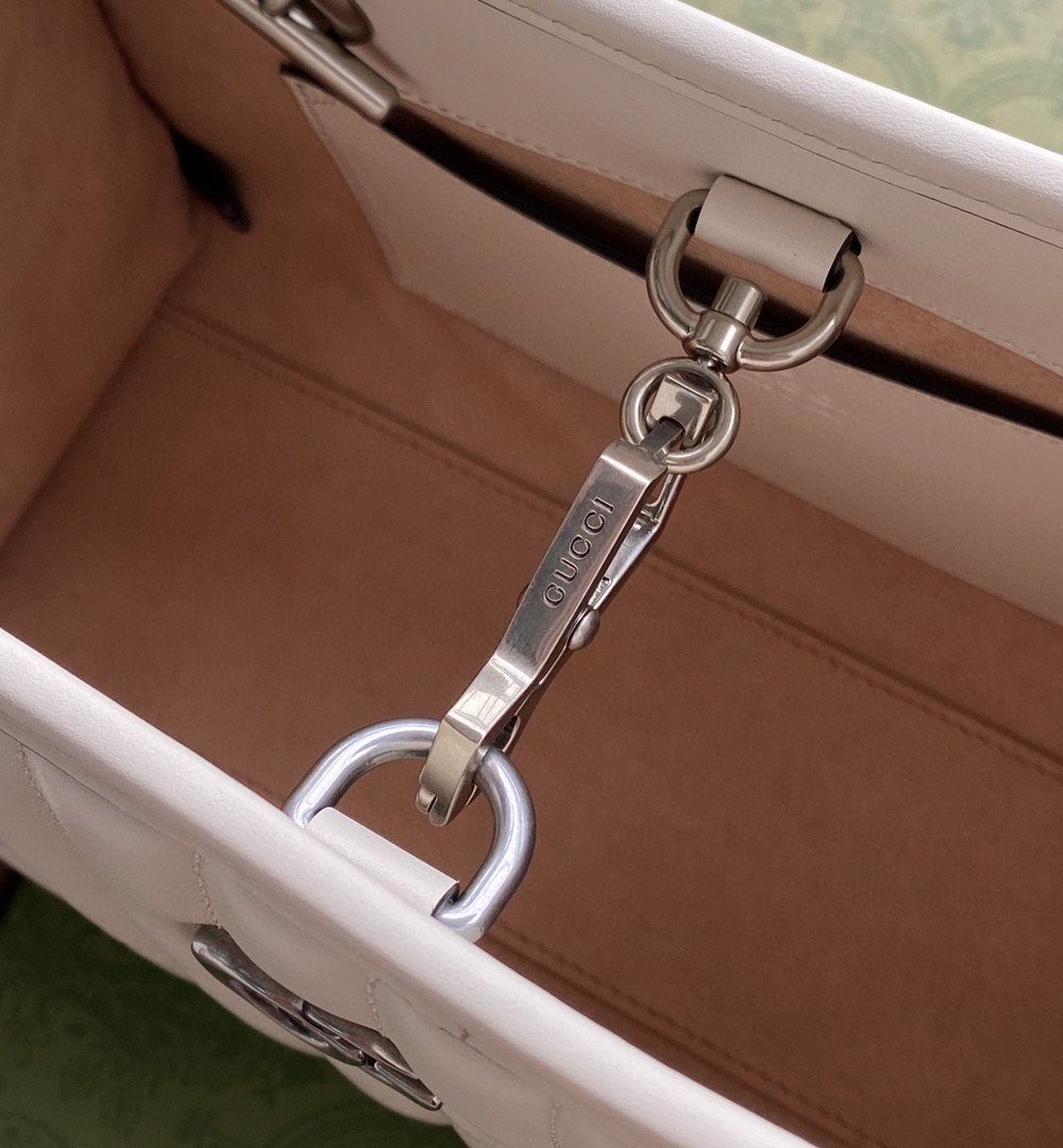 1:1 Replica Gucci GG Marmont Small Tote Bag White Matelasses For Women 10.4in/26.5cm GG