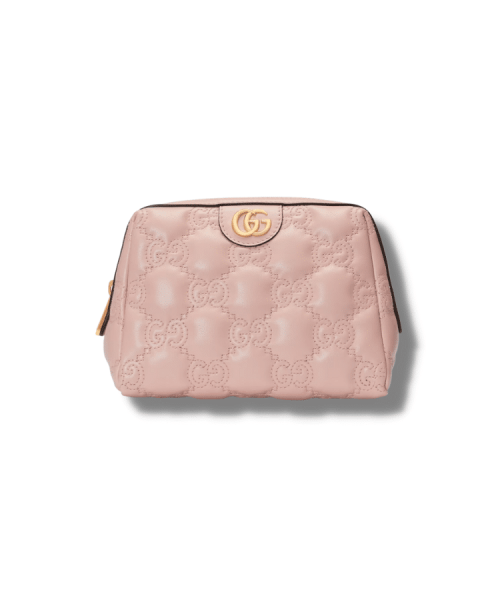 1:1 Replica Gucci GG Matelassé beauty case for women Light Pink 6.3in/16cm - 26047 UM8IG 5909