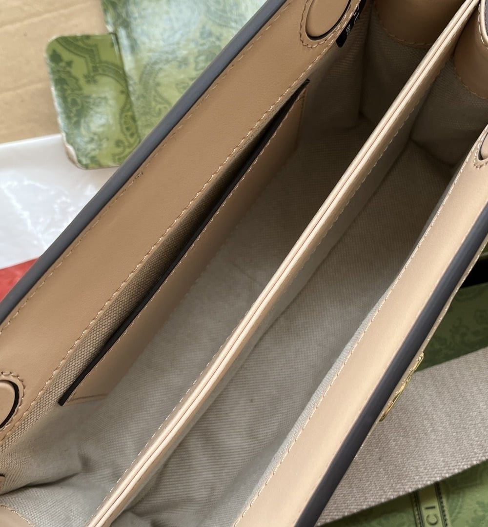 1:1 Replica Gucci GG Matelassé Small Bag Beige For Women, Women's Bags 10.2in/26cm GG 