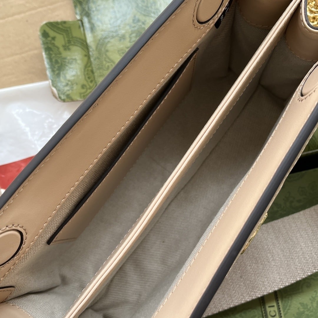 1:1 Replica Gucci GG Matelassé Small Bag Beige For Women, Women's Bags 10.2in/26cm GG - Image 3