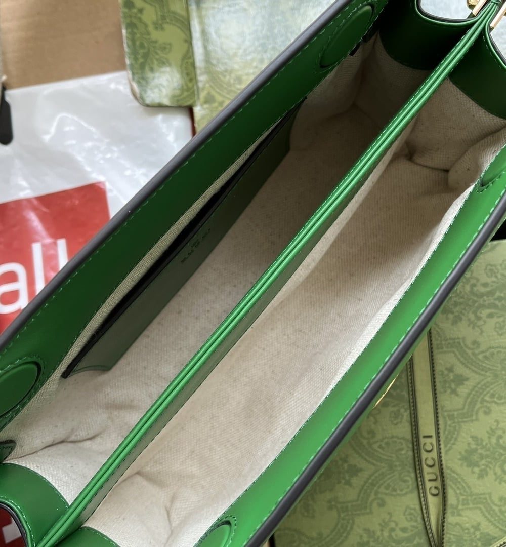 1:1 Replica Gucci GG Matelassé Small Bag Green For Women, Women's Bags 10.2in/26cm GG