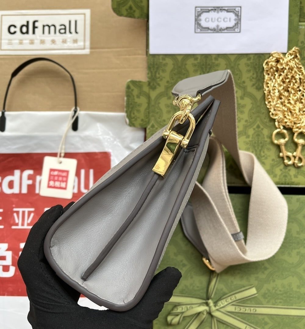 1:1 Replica Gucci GG Matelassé Small Bag Grey For Women, Women's Bags 10.2in/26cm GG 702200 UM8HG 1563