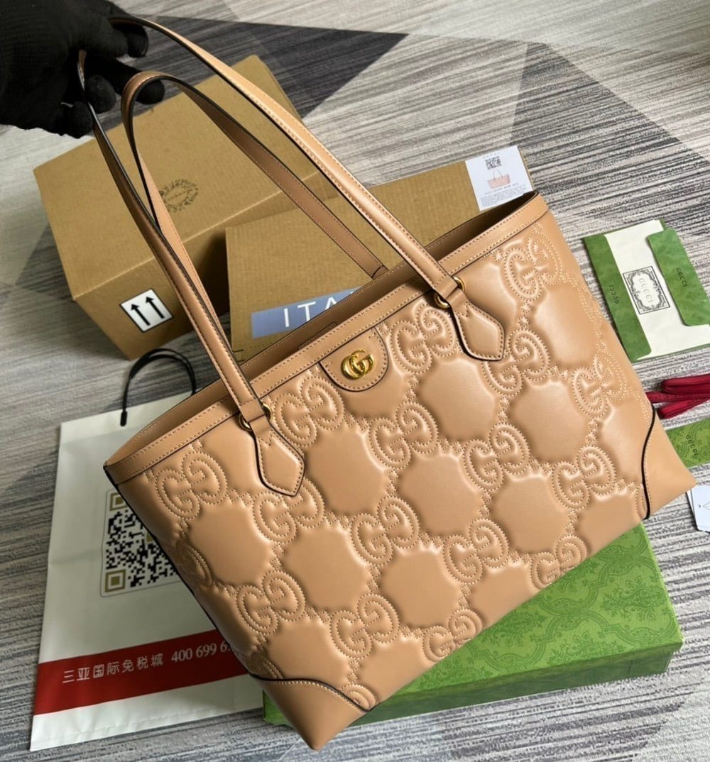 1:1 Replica Gucci GG Medium Tote Beige For Women, Women's Bags 15in/38cm GG 631685 UM8IG 9500