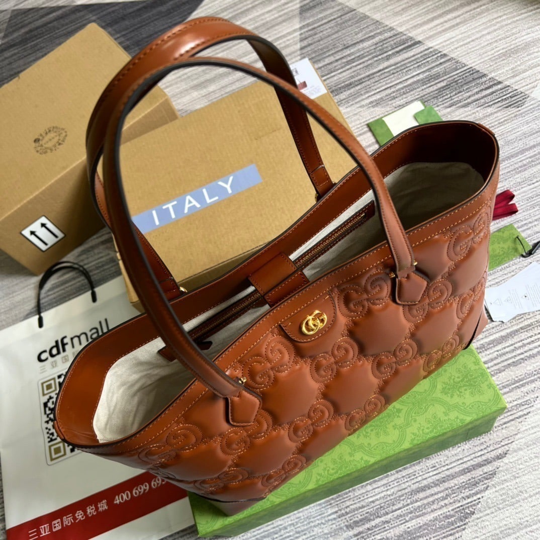 1:1 Replica Gucci GG Medium Tote Brown For Women, Women's Bags 15in/38cm GG 631685 UM8IG 2546 - Image 2