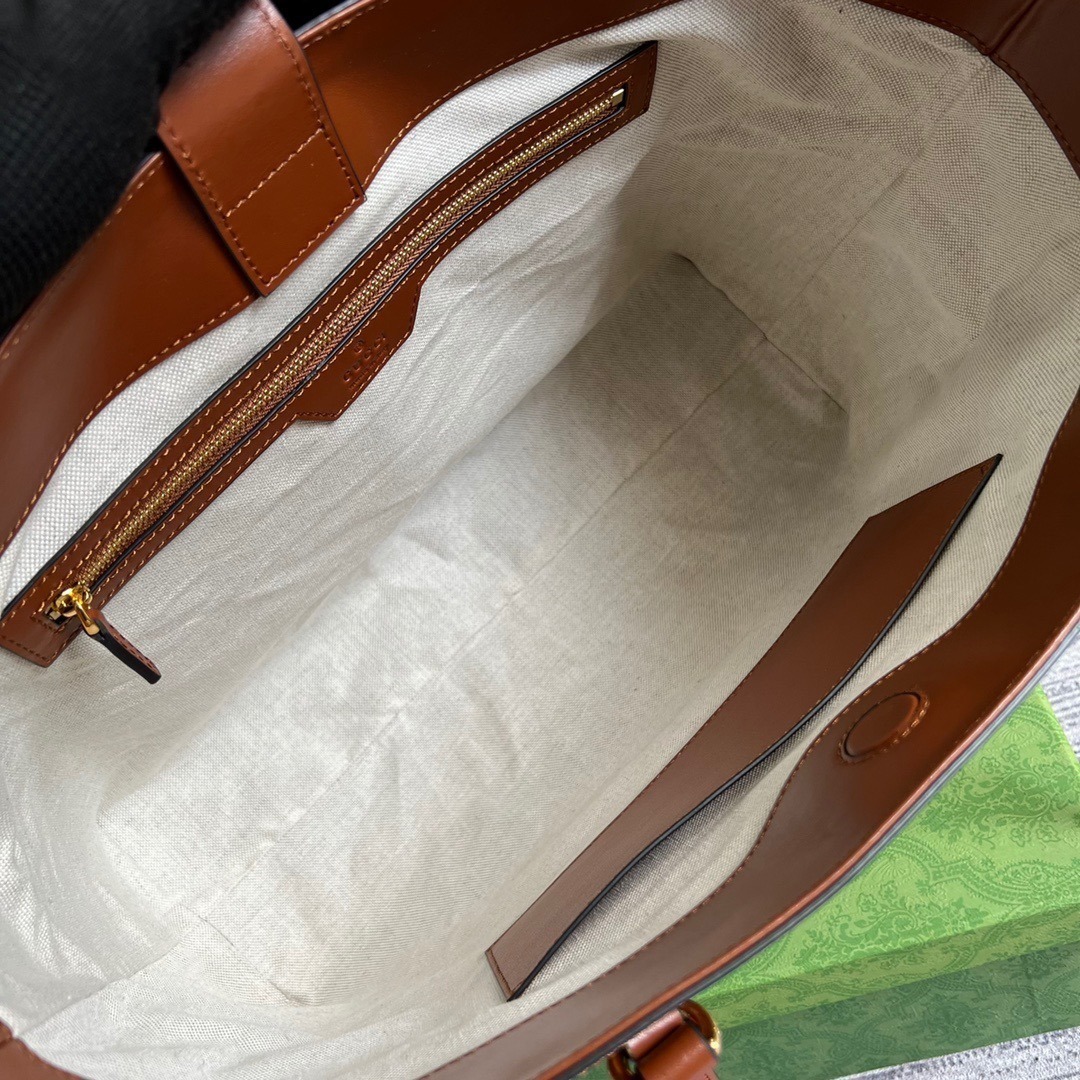 1:1 Replica Gucci GG Medium Tote Brown For Women, Women's Bags 15in/38cm GG 631685 UM8IG 2546 - Image 9
