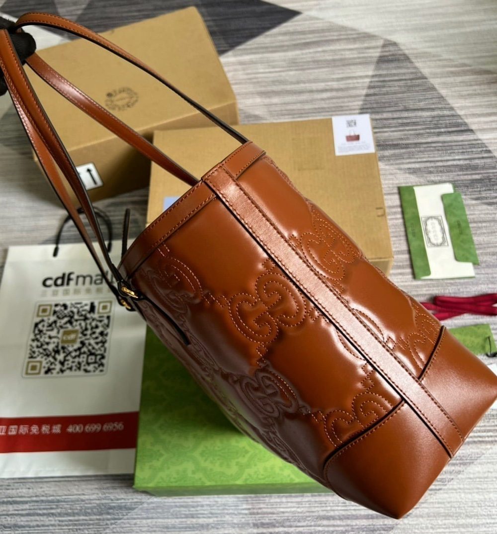 1:1 Replica Gucci GG Medium Tote Brown For Women, Women's Bags 15in/38cm GG 631685 UM8IG 2546