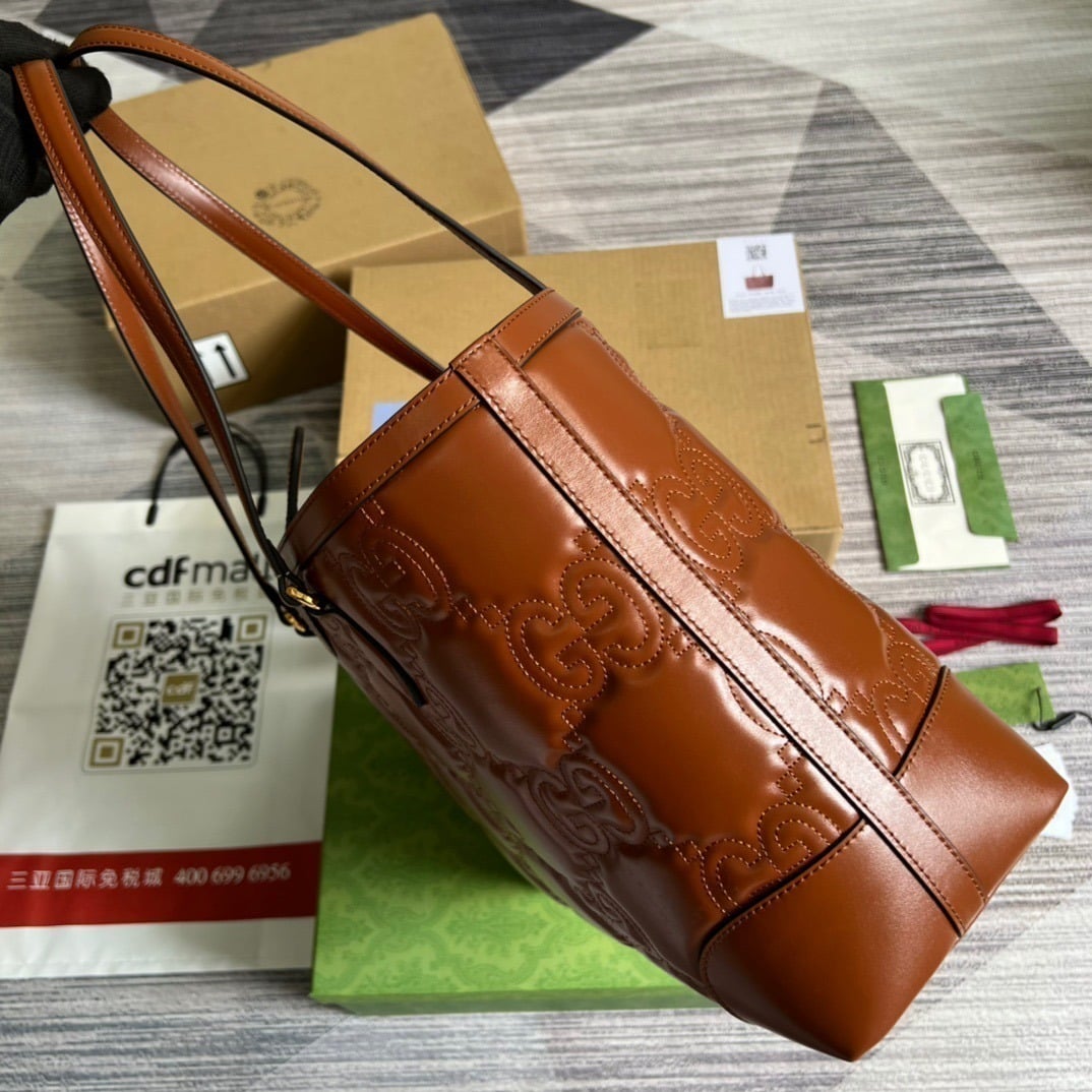 1:1 Replica Gucci GG Medium Tote Brown For Women, Women's Bags 15in/38cm GG 631685 UM8IG 2546 - Image 5