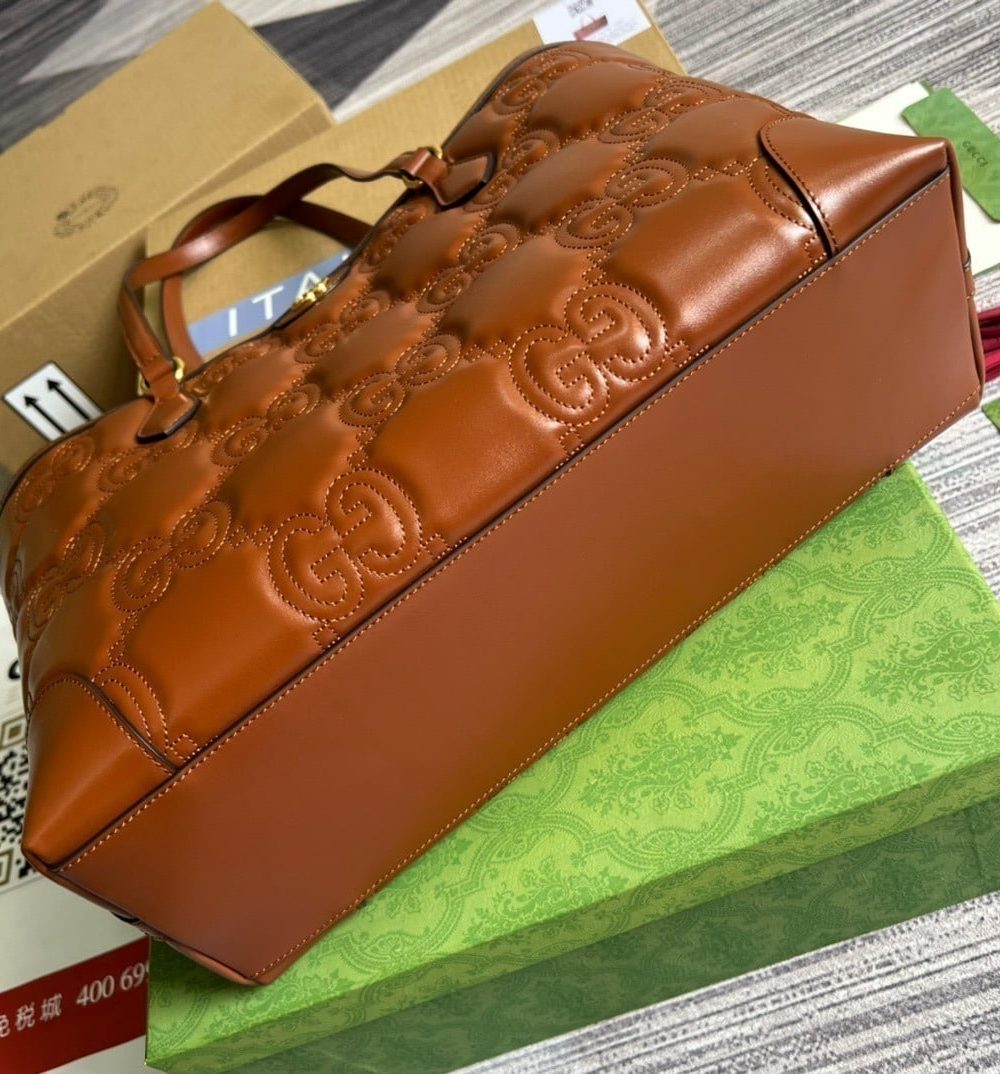 1:1 Replica Gucci GG Medium Tote Brown For Women, Women's Bags 15in/38cm GG 631685 UM8IG 2546