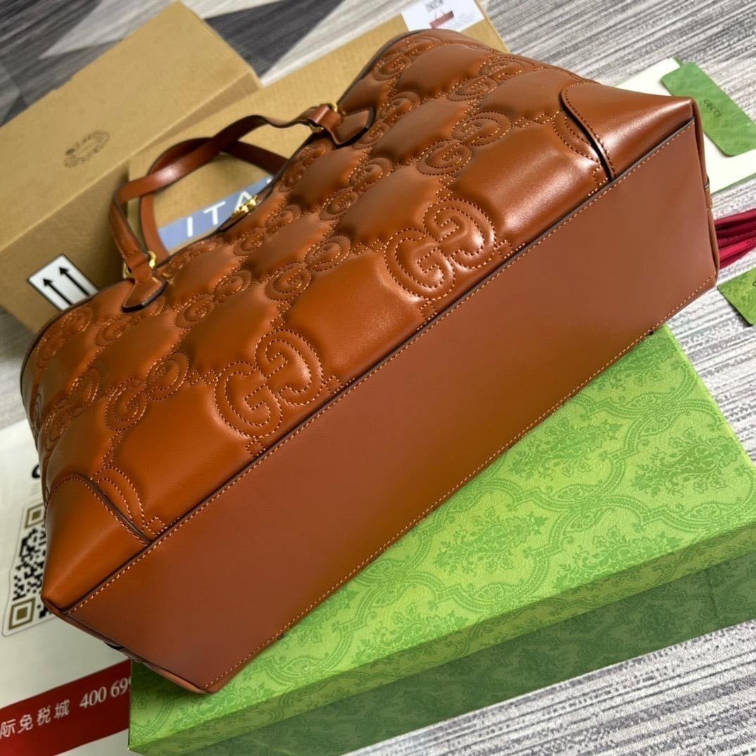 1:1 Replica Gucci GG Medium Tote Brown For Women, Women's Bags 15in/38cm GG 631685 UM8IG 2546 - Image 6