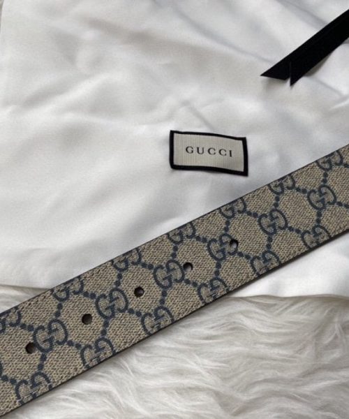 1:1 Replica Gucci GG Supreme Belt With G Buckle Beige, Women Belt ‎‎411924 KGDHN 4075