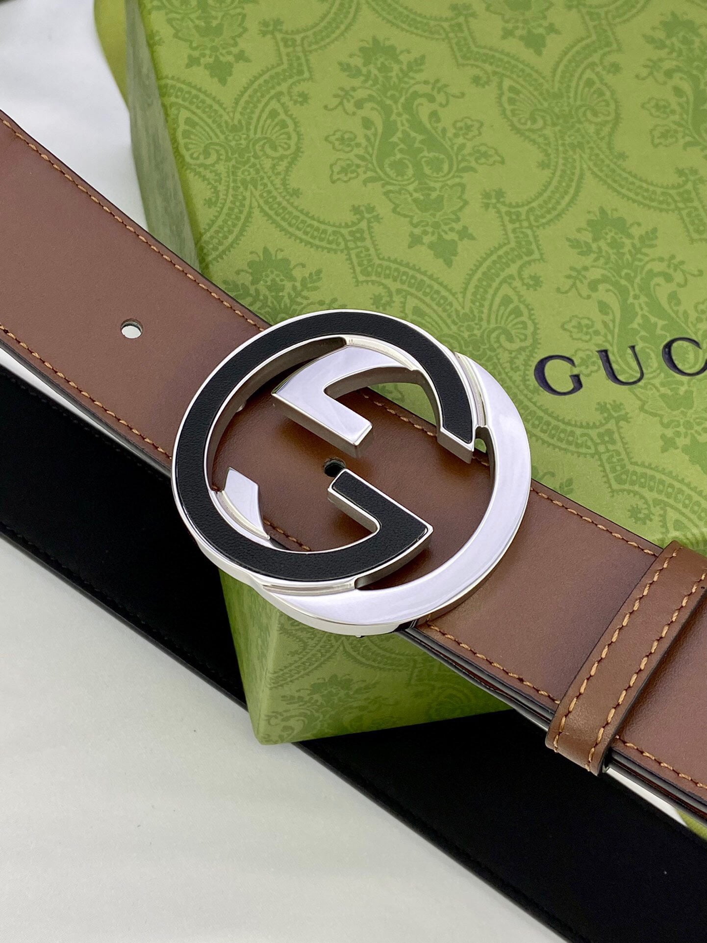 1:1 Replica Gucci GG Supreme Belt With G Buckle Beige/Ebony And Brown GG Supreme Canvas For Women, Women Belt - Image 3