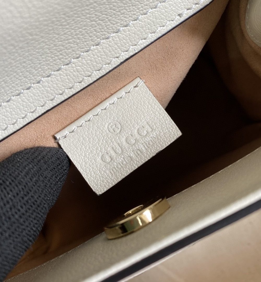 1:1 Replica Gucci Gucci Diana Mini Tote Bag White For Women 8in/20cm GG 702732 U3ZDT 9196