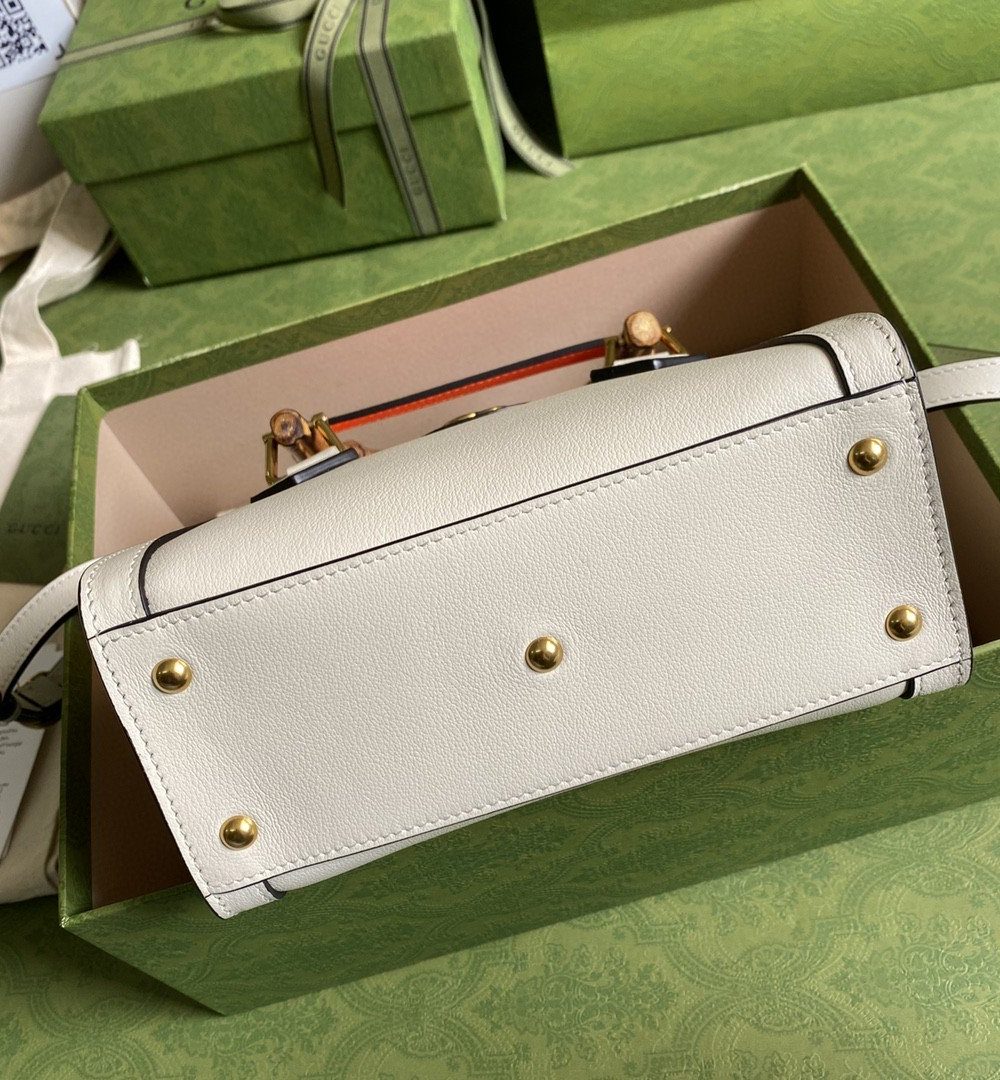 1:1 Replica Gucci Gucci Diana Mini Tote Bag White For Women 8in/20cm GG 702732 U3ZDT 9196