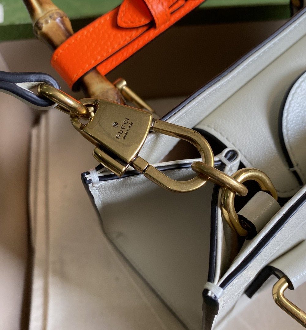 1:1 Replica Gucci Gucci Diana Mini Tote Bag White For Women 8in/20cm GG 702732 U3ZDT 9196