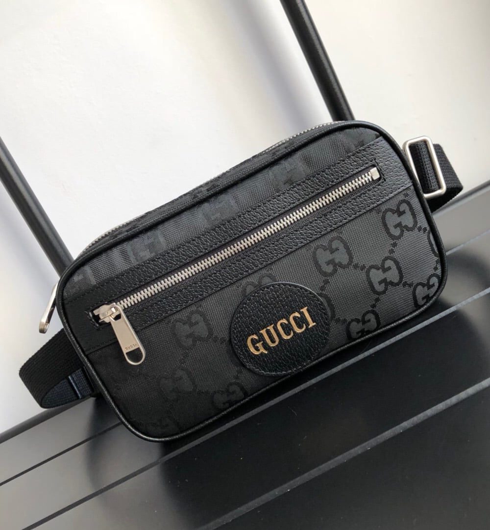 1:1 Replica Gucci Gucci Off The Grid Belt Bag Black GG ECONYL® For Men 9.5in/24cm GG 631341 H9HBN 1000