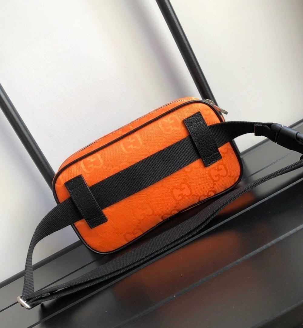 1:1 Replica Gucci Gucci Off The Grid Belt Bag Orange GG ECONYL® For Men  9.5in/24cm GG