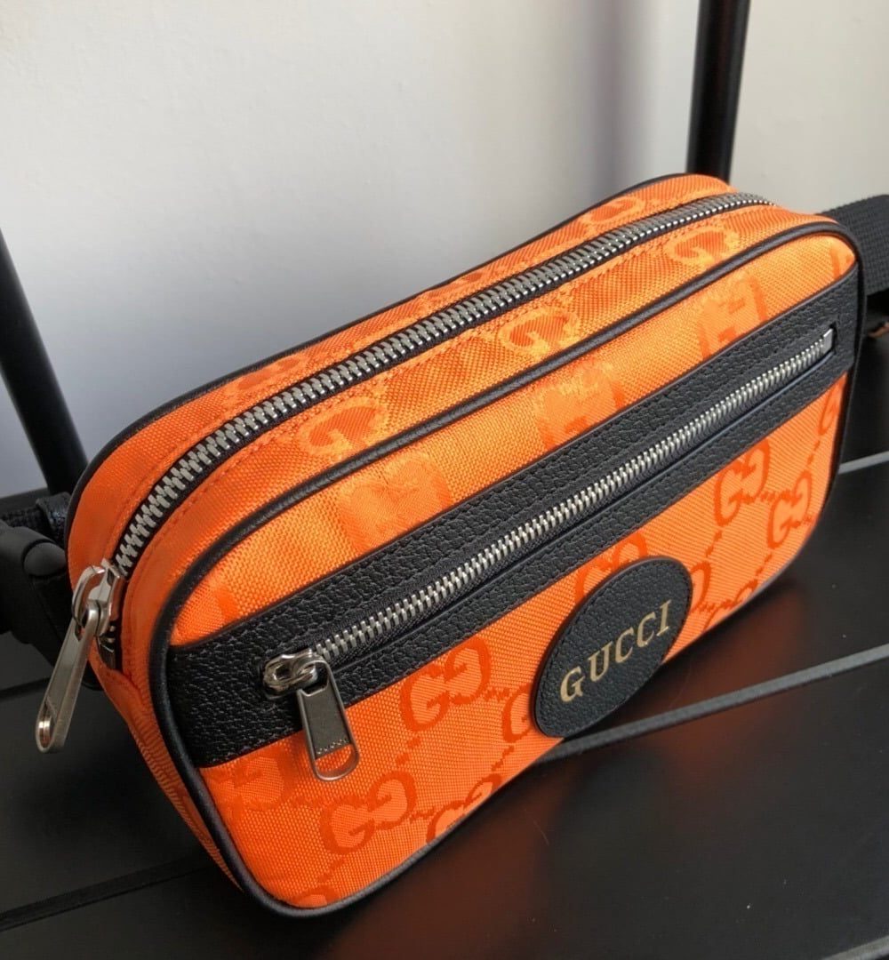 1:1 Replica Gucci Gucci Off The Grid Belt Bag Orange GG ECONYL® For Men  9.5in/24cm GG