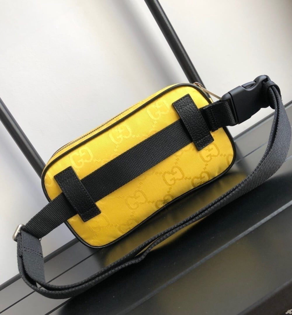 1:1 Replica Gucci Gucci Off The Grid Belt Bag Yellow GG ECONYL® For Men  9.5in/24cm GG