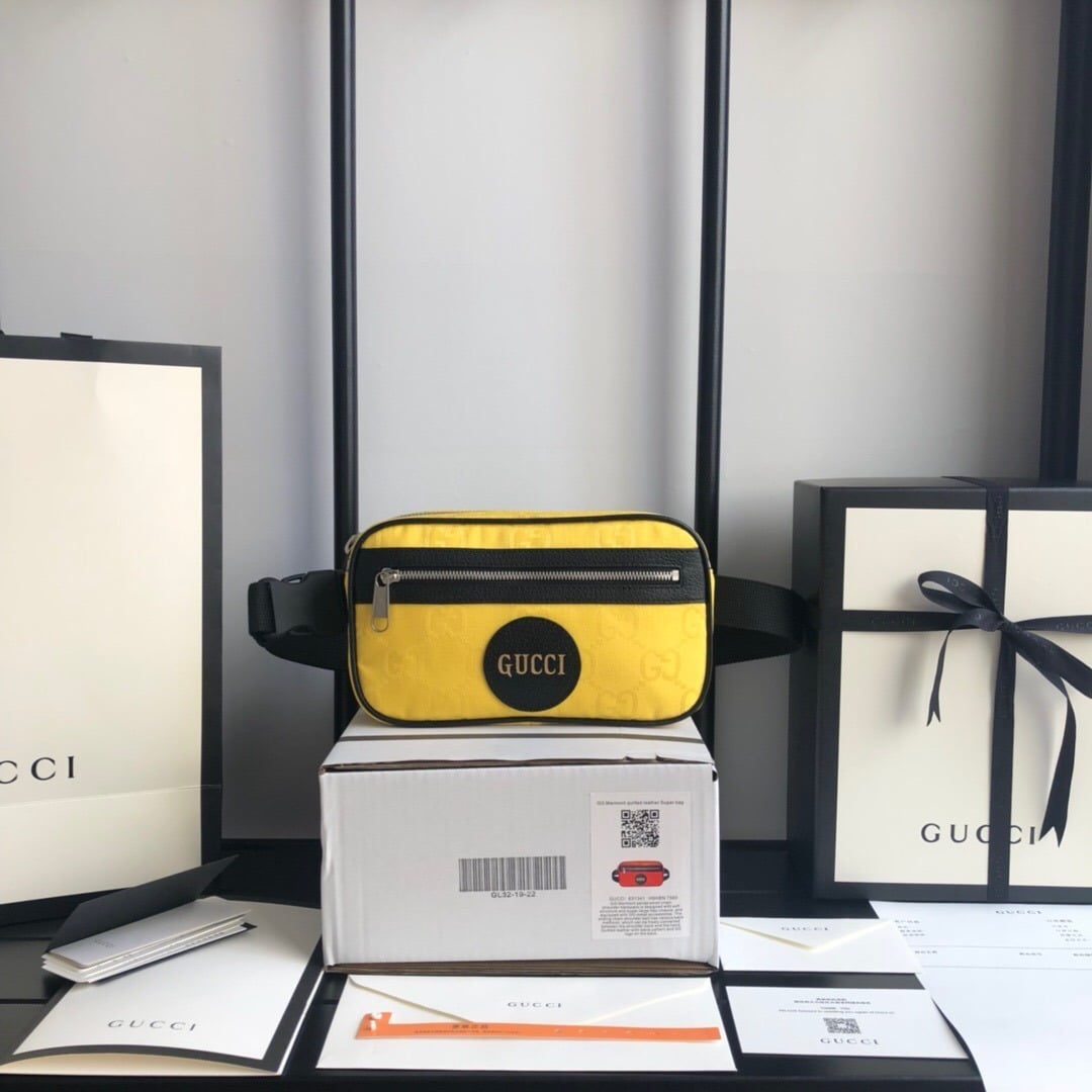 1:1 Replica Gucci Gucci Off The Grid Belt Bag Yellow GG ECONYL® For Men 9.5in/24cm GG - Image 2
