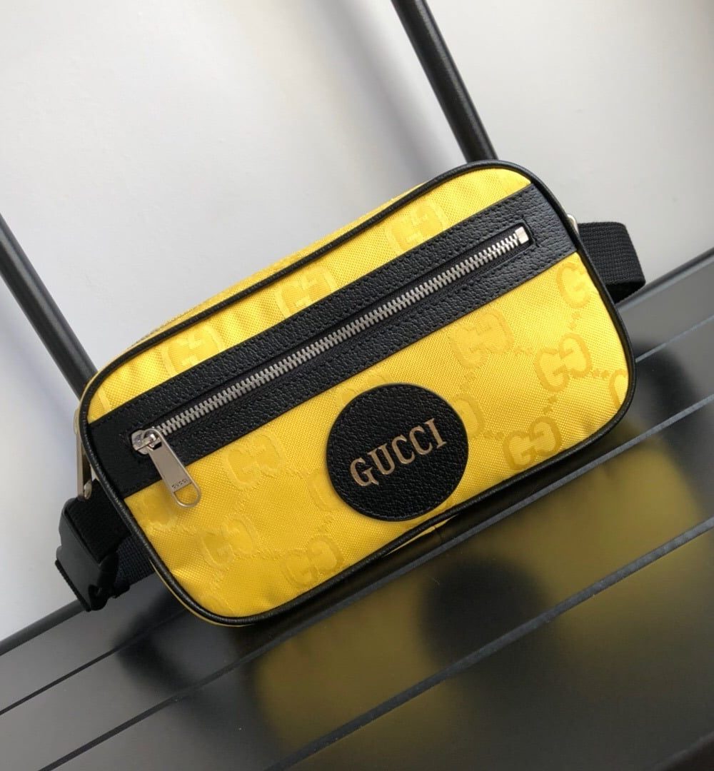 1:1 Replica Gucci Gucci Off The Grid Belt Bag Yellow GG ECONYL® For Men 9.5in/24cm GG