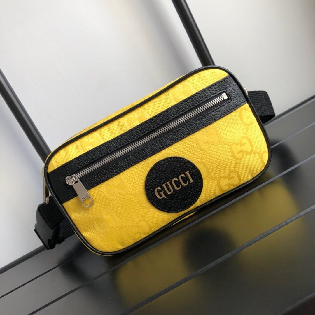 1:1 Replica Gucci Gucci Off The Grid Belt Bag Yellow GG ECONYL® For Men 9.5in/24cm GG